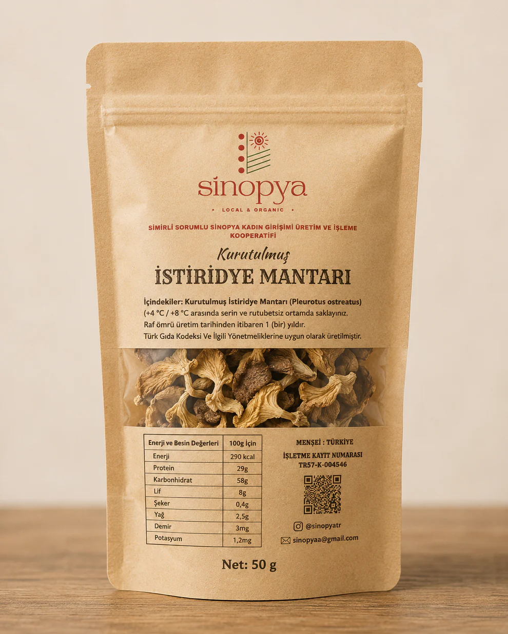 İstiridye Mantarı Kurusu 50 GR